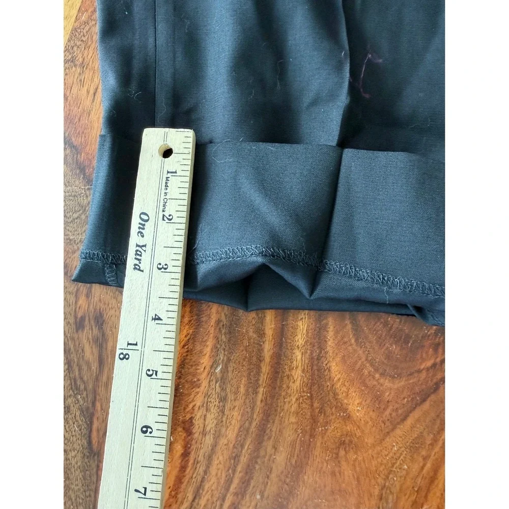 Roberto Zanieri Mens Black 100% Wool Pleated Tuxedo Pants Made in Italy Size 42